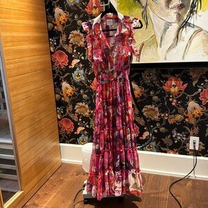 Misa flora sleeveless maxi dress XS